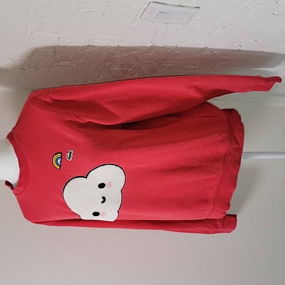 Lacoste X FriendsWithYou Sweatshirt Pullover Unisex Longsleeve Red Cloud Croc M - Picture 4 of 14
